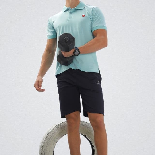 Gym & Sports T Shirt Men Polo Light Purple
